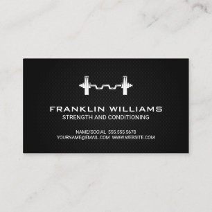 Cartão De Visita Barbell   Treinador pessoal