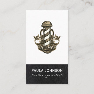 Cartão De Visita Barber Barber Stylist para a nomeação de polos de 