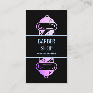 Cartão De Visita Barber Compra Camuflage Pole Holográfico