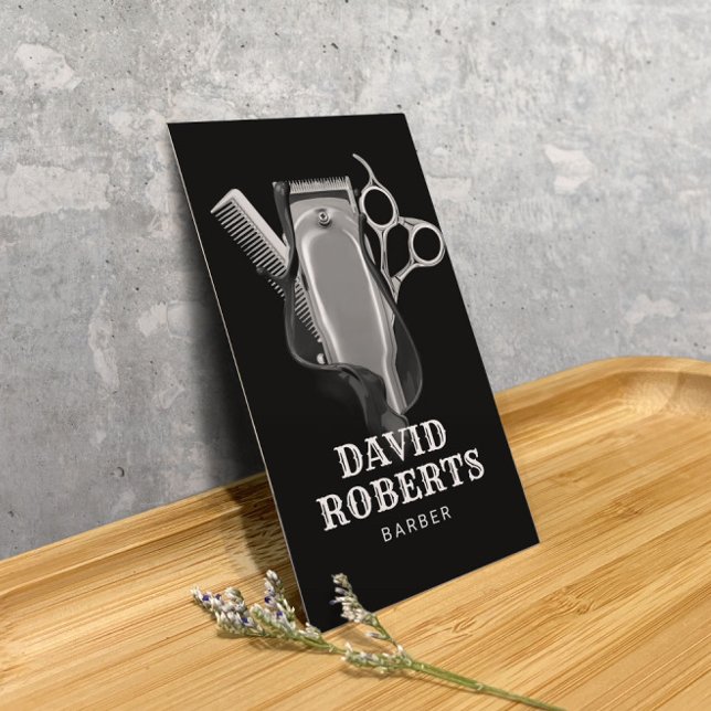Cartão De Visita Barber Compro Hairdresser Professional Barbershop (Criador carregado)