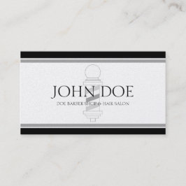 Cartão De Visita Barber/Estilista de Cabelos Preta/Platina