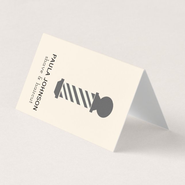 Cartão De Visita Barber Pole (Frente)