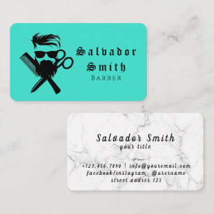 Cartão De Visita Barber Scissors Art Salon Hairdresser