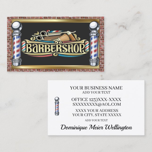 Cartão De Visita Barber Shop (Frente/Verso)