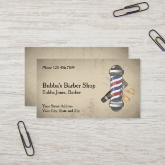 Cartão De Visita Barber Shop Business Card