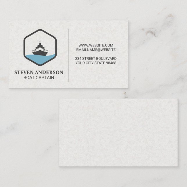 Cartão De Visita Barco de Pesca | Navio de cruzeiro (Frente/Verso)