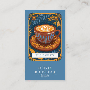 Cartão De Visita Barista Tarot Blue