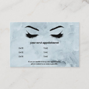 Cartão De Visita Barra de Navegação Azul Trendy Eyelash Luxo