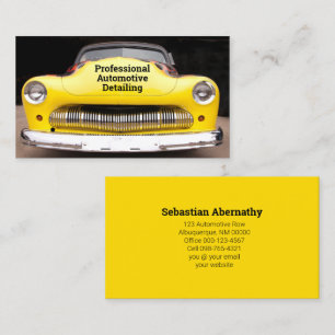 Cartão De Visita Barramento Automóvel Amarelo de Ocupação Person