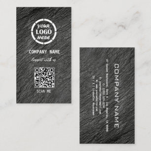 Cartão De Visita Barramento de código QR moderno da Design profissi
