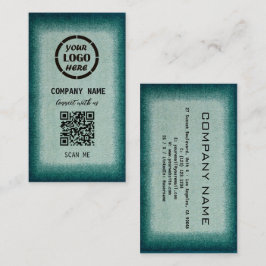 Cartão De Visita Barramento de Código QR Moderno do Design Profissi