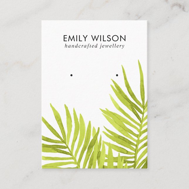 CARTÃO DE VISITA BARRAMENTO DE EXIBIÇÃO DE ESTUDO DE ESTUDO DE PALM (Frente)