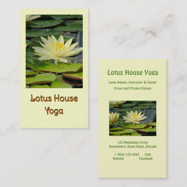 CARTÃO DE VISITA BARRAMENTO PERSONALIZÁVEL. PLACA/BLOSSOM AMARELO (Frente/Verso)