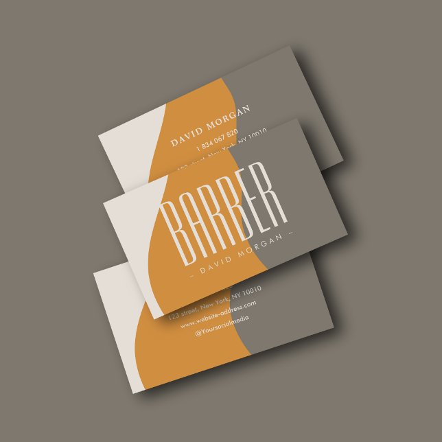 Cartão De Visita Barramento Profissional - Tons da Terra Russo (Criador carregado)