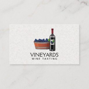 Cartão De Visita barril de vinho de uvas  Frasco de vinho