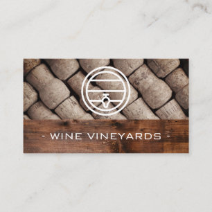 Cartão De Visita Barril de Vinho  Serviços de restauração  Máqu