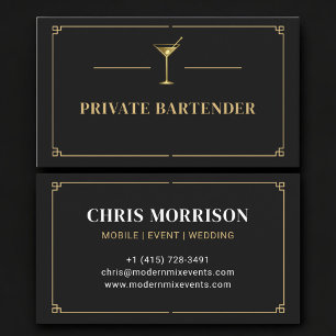 Cartão De Visita Bartender Particular Profissional