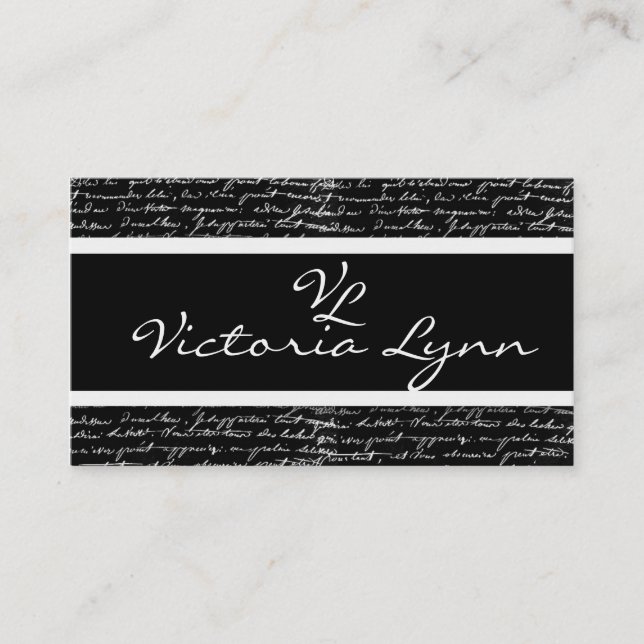 Cartão De Visita baseado num guião (Frente)