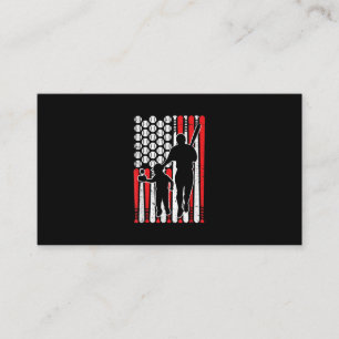 Cartão De Visita Baseball com Pai de Combinação de Beisebol e Filho