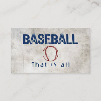 Cartão De Visita Baseball, Isso É Tudo