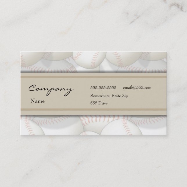 Cartão de visita - basebol (Frente)