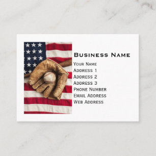 Cartão De Visita Basebol do vintage