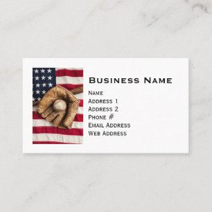 Cartão De Visita Basebol do vintage