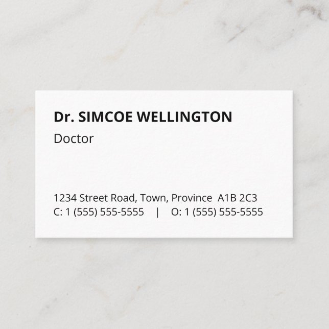 Cartão de visita básico, humilde e profissional (Frente)