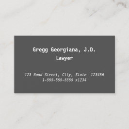 Cartão de visita básico mínimo