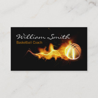 Cartão De Visita Basketball Coach Business Card