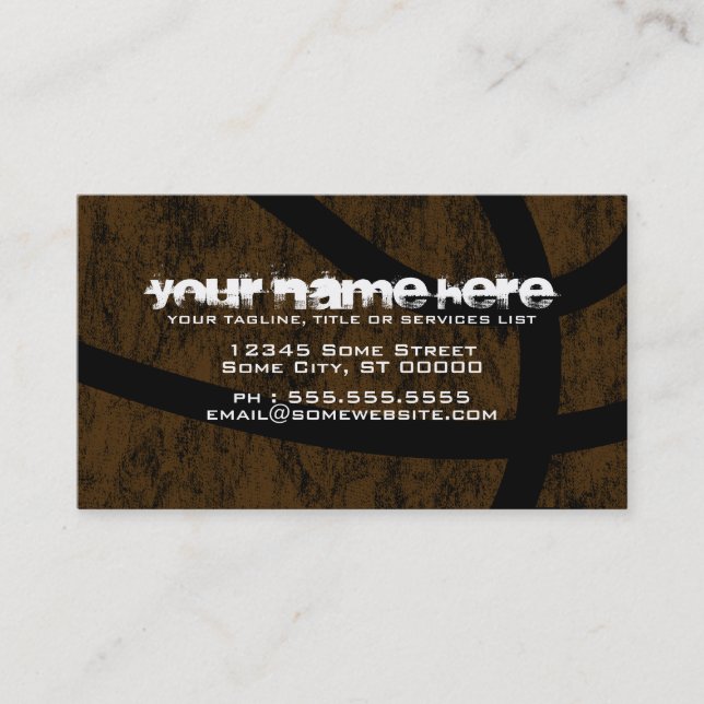 Cartão De Visita basquetebol (Frente)