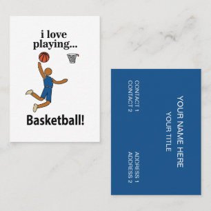 Cartão De Visita Basquetebol Eu Amo Jogar Basquetebol
