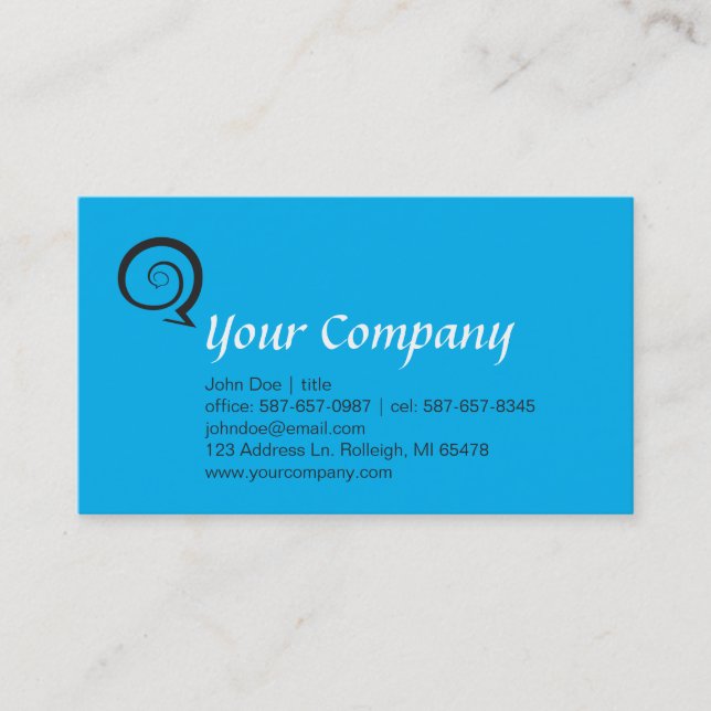 Cartão De Visita Bate-papo espiral (Frente)