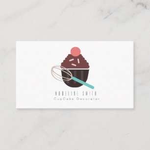 Cartão De Visita Batedeira Decoração de Bolos Assados Cupcake Espal