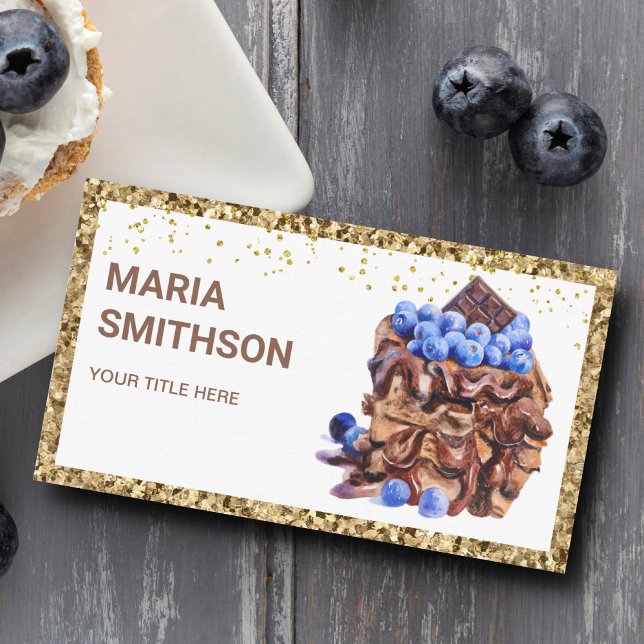 Cartão De Visita Bateria de pastelaria de chocolate (Criador carregado)