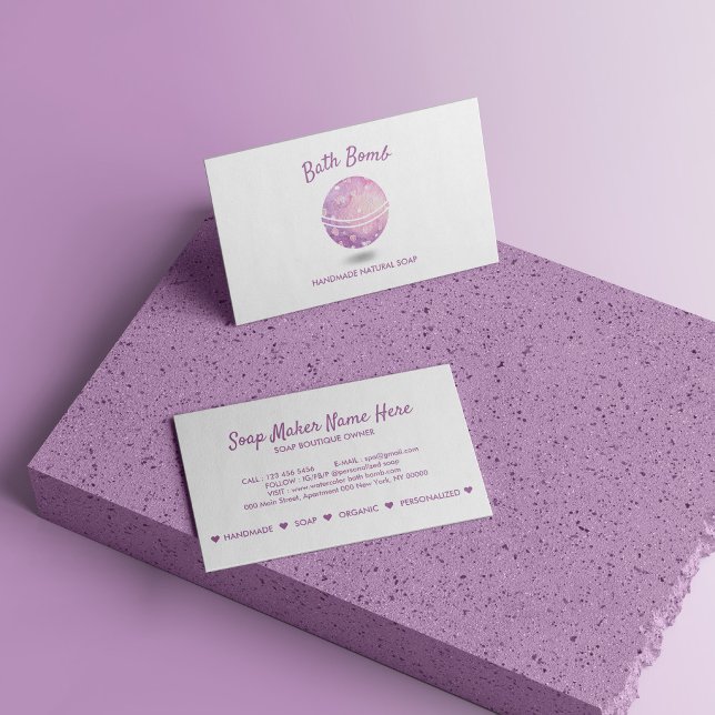 Cartão De Visita Bath Bomb Spa Natural Soap (Bath Bomb Spa Natural Soap Business Card)