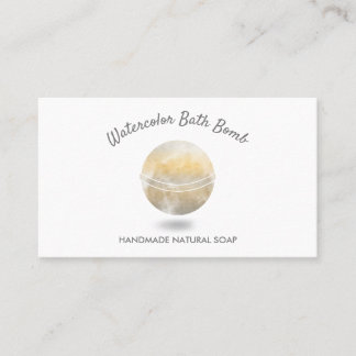 Cartão De Visita Bath Bomb Spa Natural Soap Dourado Spa