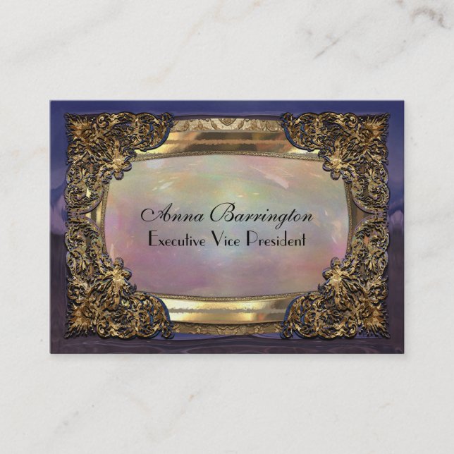 Cartão De Visita Baxterly's Elegant Pearl Professional (Frente)