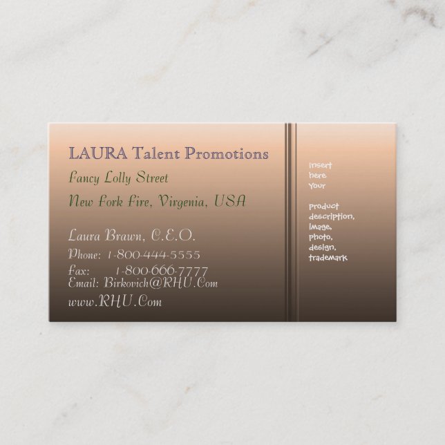 Cartão De Visita BBB - Beleza 3 de BAVERLY Brown (Frente)