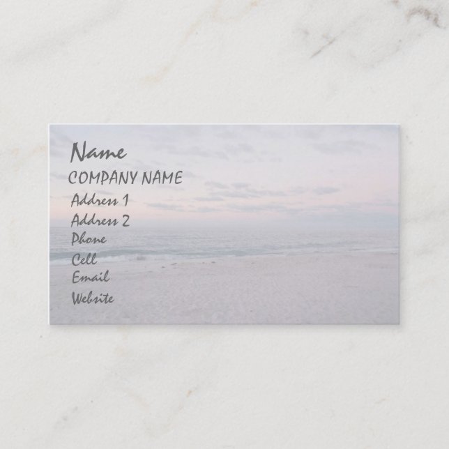 cartão de visita 'Beach at Dawn' (Frente)