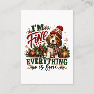 Cartão De Visita Beagle Bem Tudo Está Bem