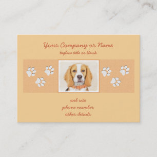 Cartão De Visita Beagle Hound Dog Painting Original Animal Art