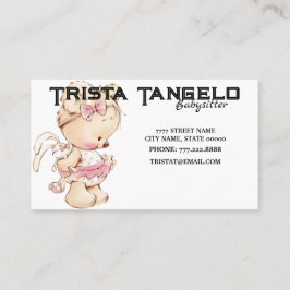 Cartão De Visita Bear Bear Rabbit Babysitter Chilcare