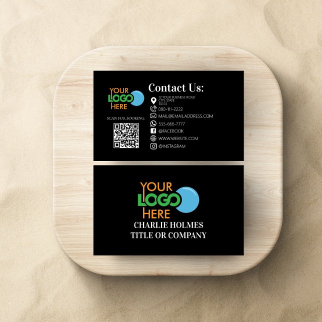 Cartão De Visita Beauon Salon Lash Hair Makeup Código QR Moderno (Criador carregado)