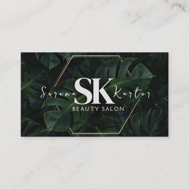 Cartão De Visita Beauon Salon Neon Abstrato Modern (Frente)