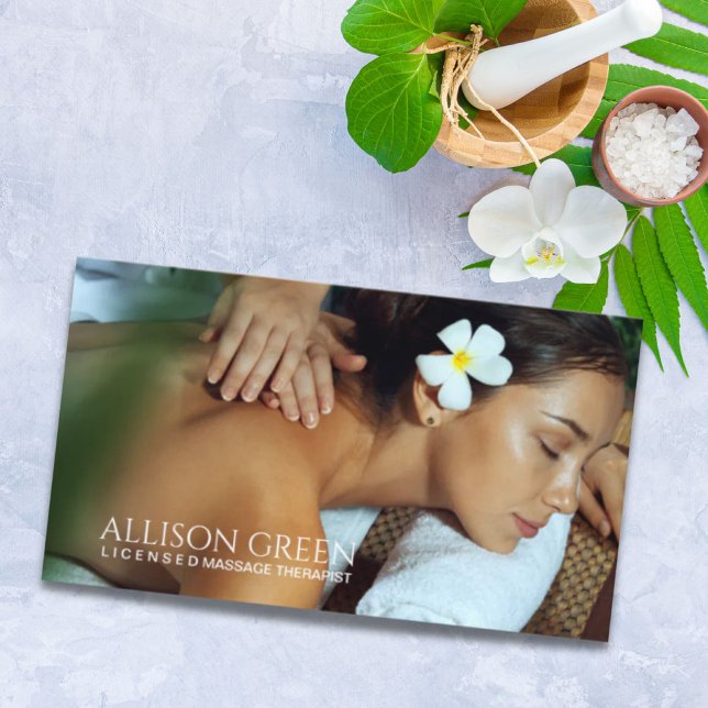 Cartão De Visita Beauon Salon SPA AromaThermismo Massage Salon (Beauty Salon SPA Aromatherapy Massage Salon Business Card)