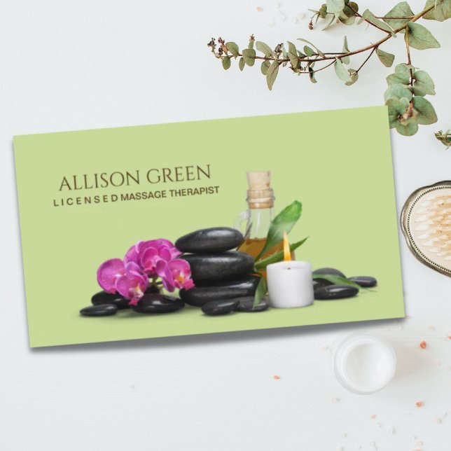 Cartão De Visita Beauon Salon SPA AromaThermismo Massage Salon (Beauty Salon SPA Aromatherapy Massage Salon Business Card)