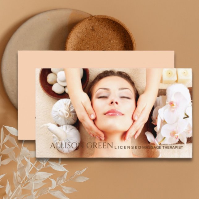 Cartão De Visita Beauon Salon SPA AromaThermismo Massage Salon (Beauty Salon SPA Aromatherapy Massage Salon Business Card)