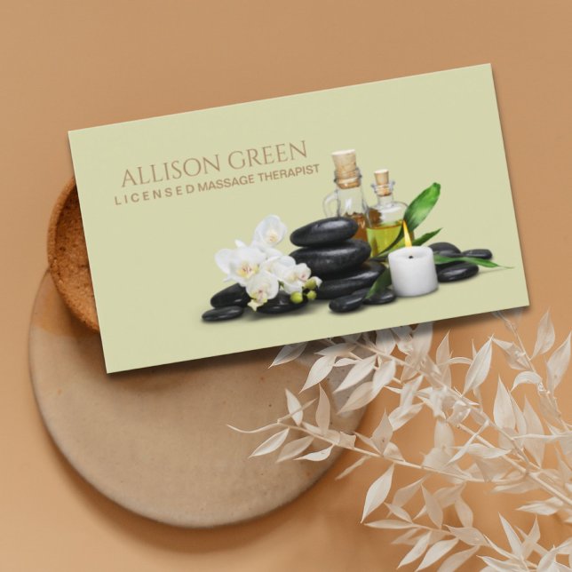 Cartão De Visita Beauon Salon SPA Massage Salon AromaTherato (Beauty Salon SPA Massage Salon Aromatherapy Business Card)