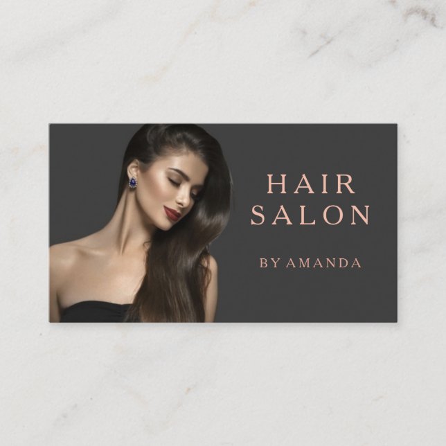 Cartão De Visita Beauty Hair Salon Business Card (Frente)